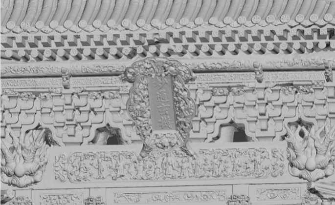  3D模型前部的特写视图